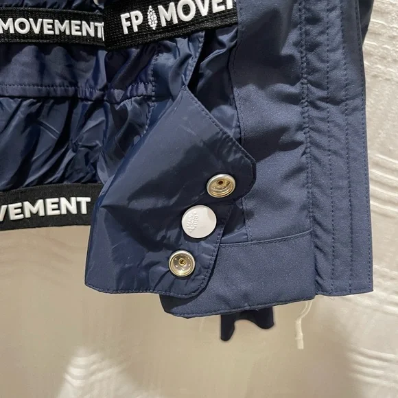 NEW FP free people movement all prepped short parka jacket navy blue NWOT - Picture 7 of 11